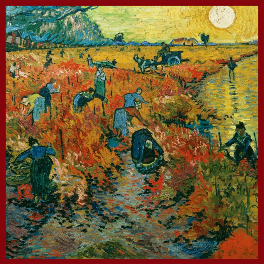 

Silk Scarf Women Red Vineyard Print Square Scarves Head Echarpes Silk Foulards Femme Wraps Beach Shawls Bandana Lady Hijabs 90CM