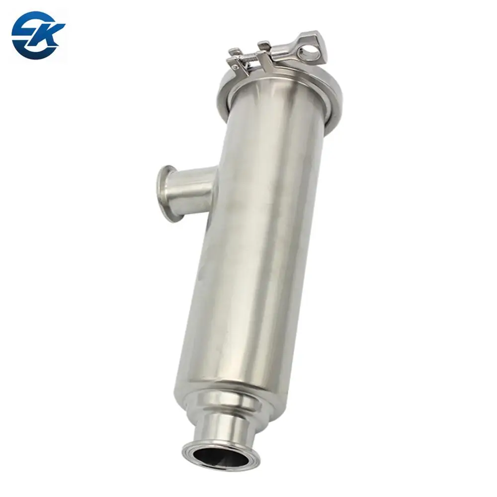 Sanitary Tank Equipment Stainless Steel SS304 Angle Type Tri Clamp Strainer Food Grade Filter