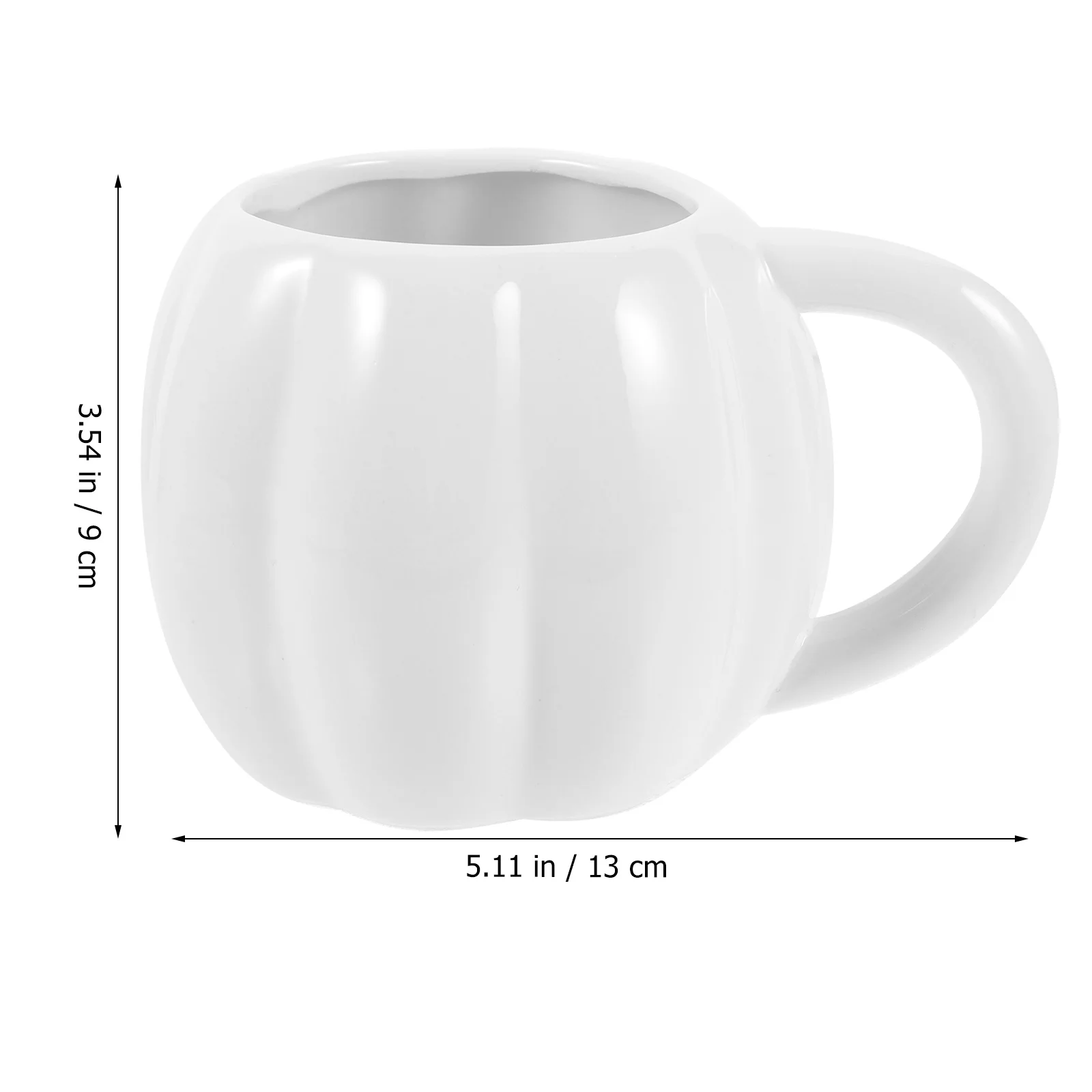 

Halloween Pumpkin Shape Ceramic Mug 500ml Large Capacity Coffee Drinking Cup Pumpkin Beverage Mug Halloween Decor Novelty