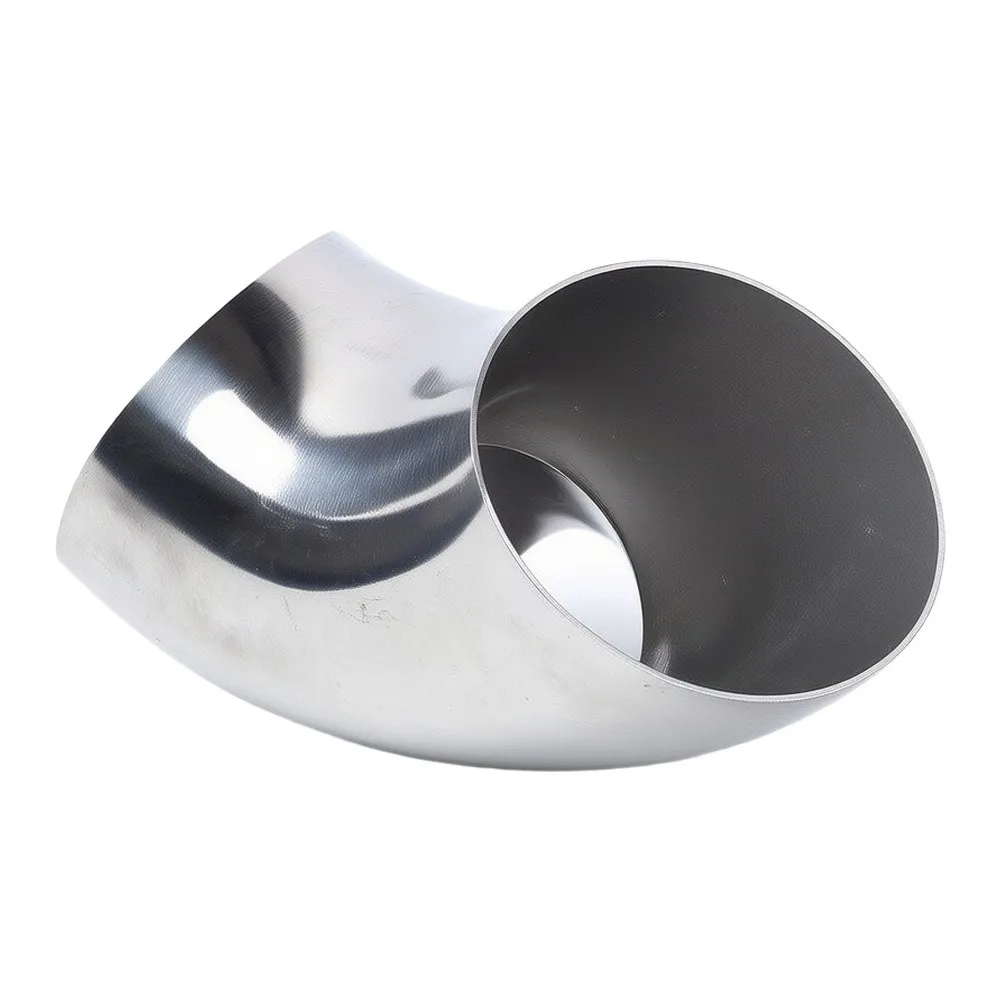 Stainless Steel 304 Pipe Elbow 90 Degree with 1.5D Radius for Exhaust Downpipe and Intake Tubes 34-102mm Diameter