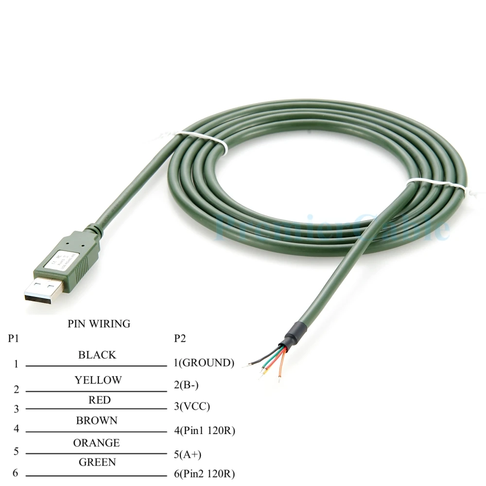 RS485 Cable USB-RS485-WE Cable USB to RS485 Serial Converter Adapter Cable with FT232 Chip Wire End Serial Cable for Windows