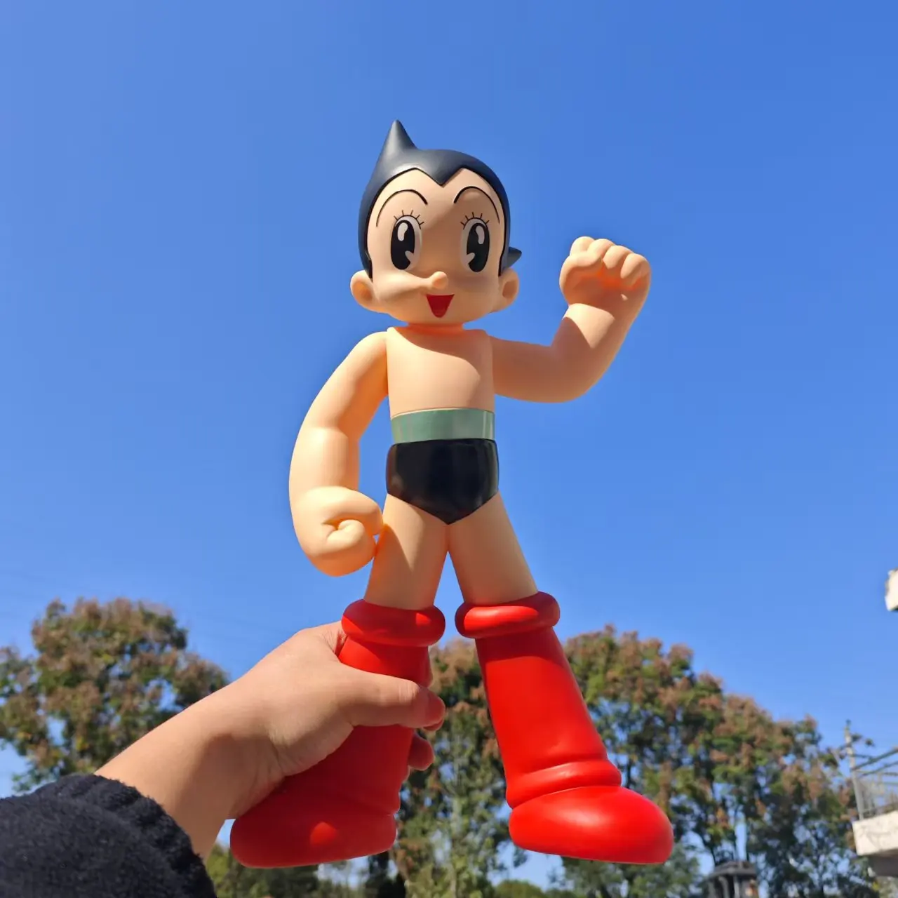 40CM Large size  Iron Arm Astro Boy Character Ornament PVC Action Figures Statue Collection Anime Model Toys kid Holiday Gifts