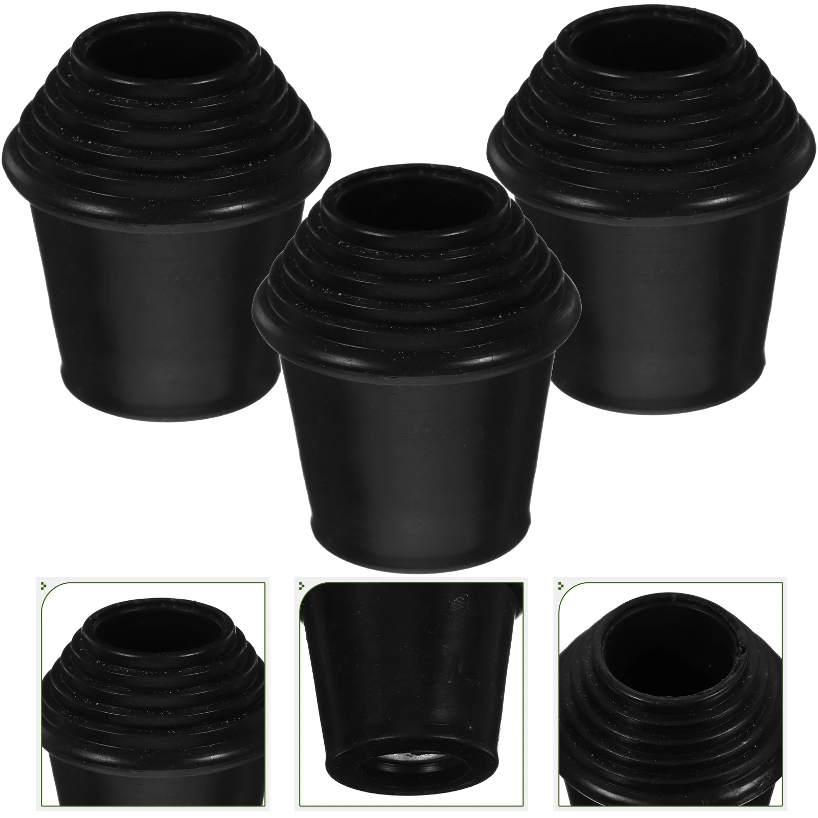 

3 Pcs Drum Leg Bracket Pads Snare Practice Stand Hardware Accessories Parts Rubber Feet