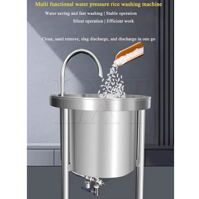 Fully Automatic Stainless Steel 25kg Large Hydraulic Rice Washing Machine