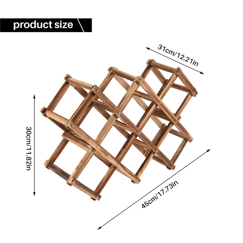 صنع-خشب النبيذ الأحمر الرف 10 زجاجة حامل جبل بار عرض الرف للطي الخشب النبيذ الرف الكحول بالقرب من الرعاية شرب زجاجة أصحاب