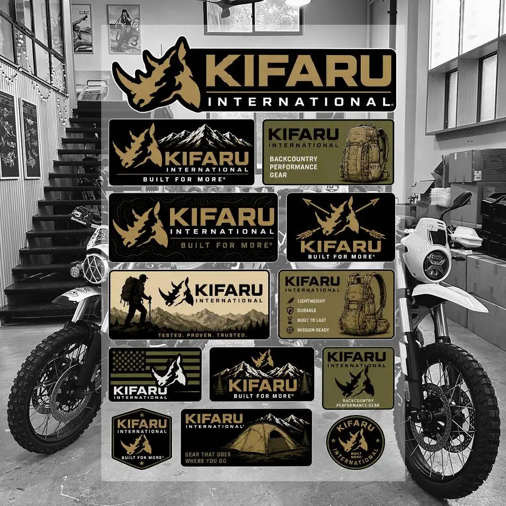 K-I-fA-ru Aesthetic Graffiti Stickers Waterproof PVC Decals for Car Motorcycle Skateboard Helmet Notebook