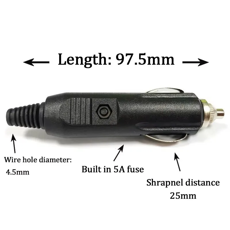 12v To 24v Car Cigarette Lighter Plug Fuse 5a/10a With Led Indicator Light Plug Power Charger Adapter Connector A4