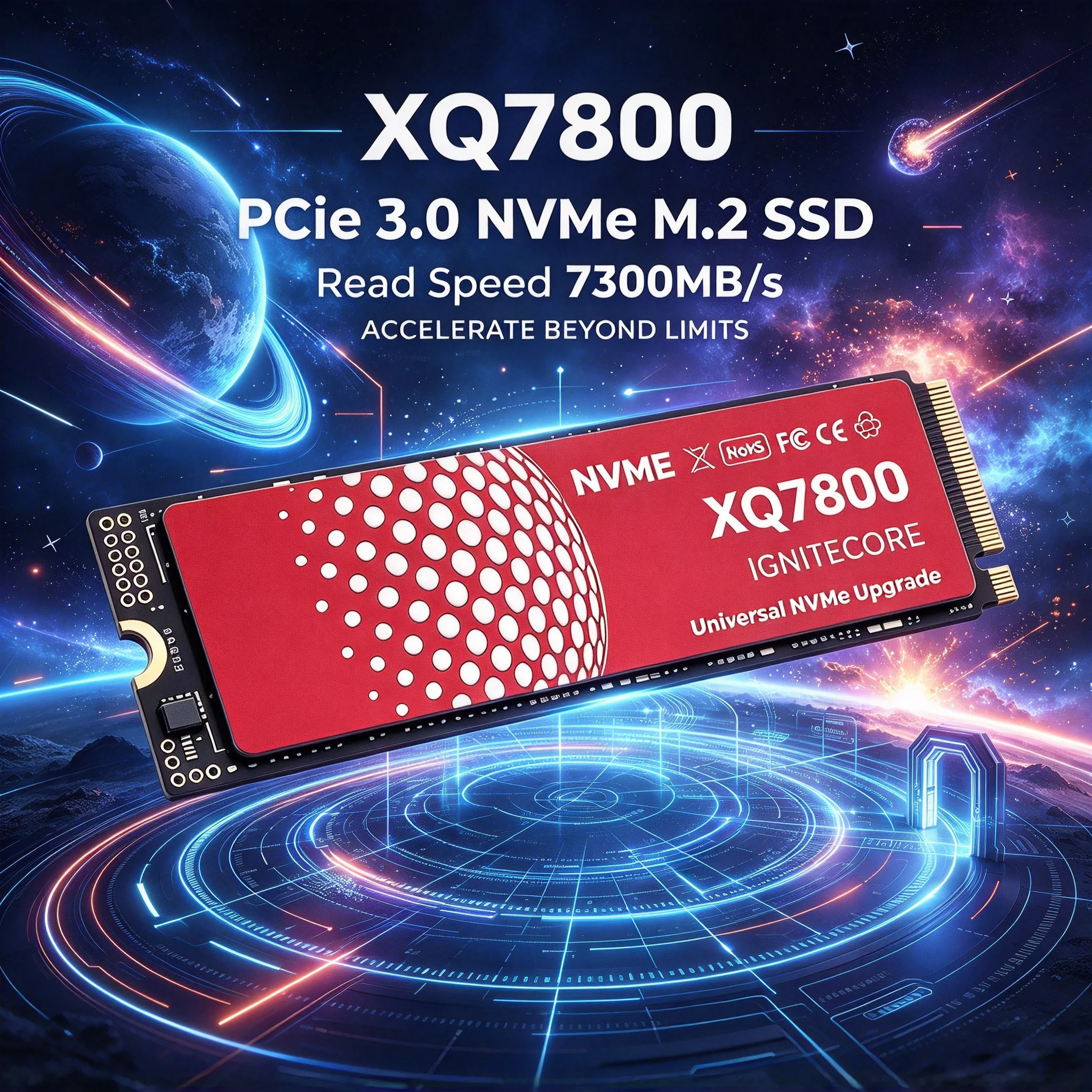 XQ7800 NVMe M.2 Built-in Solid State Disk, 1TB/2TB/4TB/500GB, Fast Data Storage, Desktop, Laptop, Notebook, Computer.