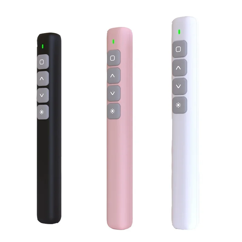 Penna a vibrazione laser PPT Clicker per presentazioni wireless da 2,4 GHz Penna a vibrazione PPT per telecomando per presentazioni con proiettore per insegnamento in ufficio