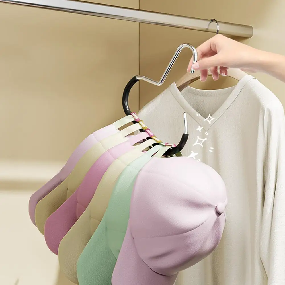 Durable Circle Ring Hat Hanger Non-marking Non-slip Hat Storage Hook Scarf Towel Tie Hanging Rack