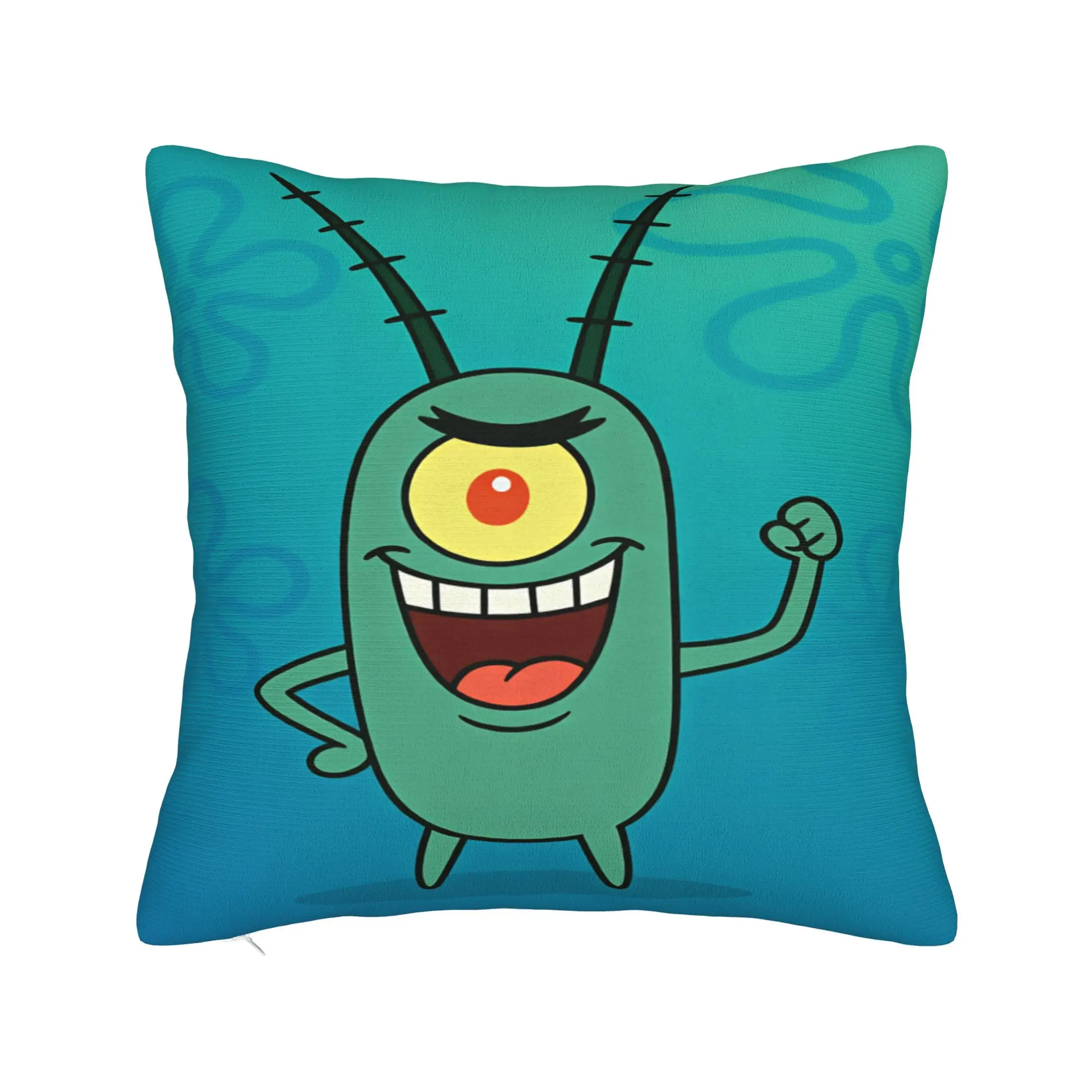 Pillow Case SpongeBobs Plankton  Graphic  Pillow Cover For Sofa Home Decoration Novelty Pillowcases