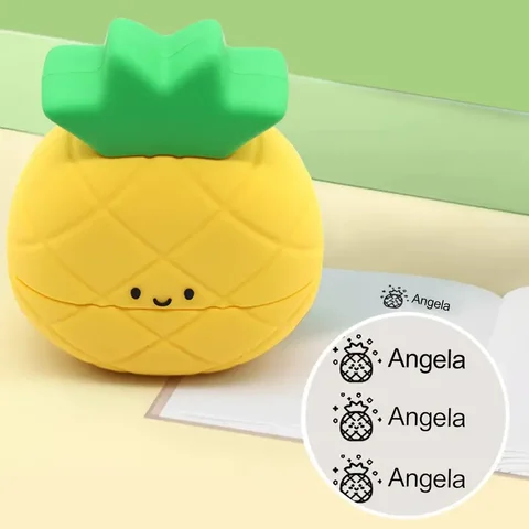 Fruit Name Stamp Set - Customizable Waterproof PE Polyethylene Stamps for School Uniforms, Durable and Fade-Resistant