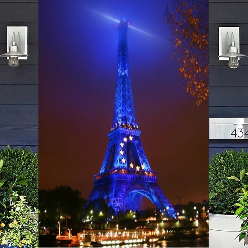 

Париж Эйфелева башня фон для фотосъемки синий светящийся ночью Париж тема домашний фон стены вечерние баннер плакат Декор
