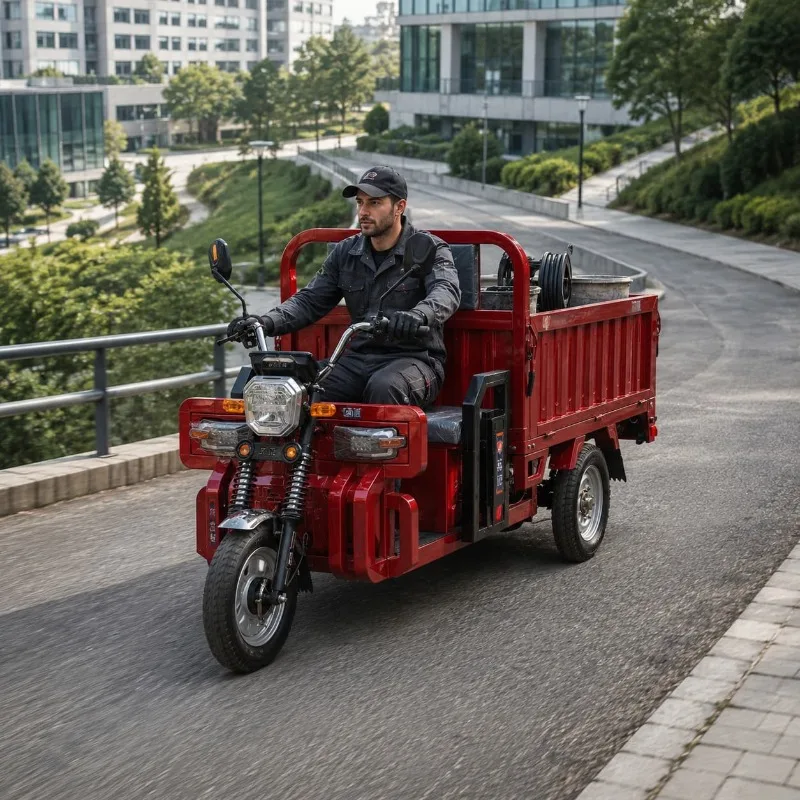 Electric Cargo Trike Comfort Passenger Seat Customized Stable Steering Control 500 1000 KG Load Worksite Cargo Hauling