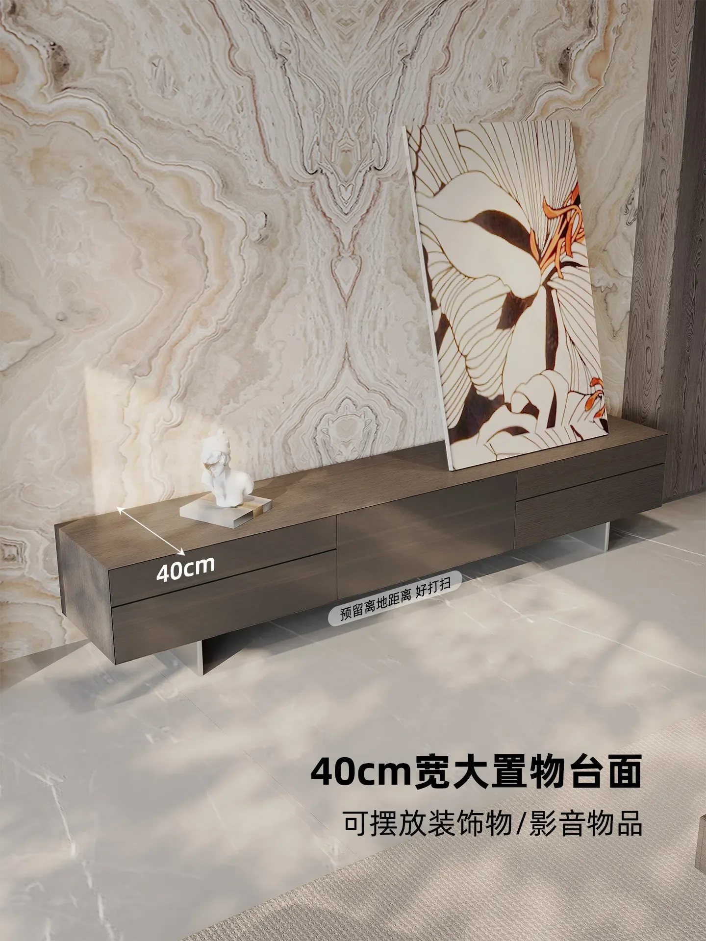 

b22 Modern Simple Solid Wood Combination Living Room Floor High-end Home Light Luxury High-end TV Cabinet