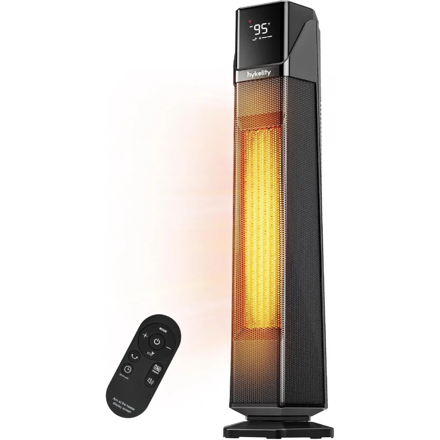 

Portable Electric Space Heater for Large Rooms 30 with Thermostat and Remote Control 70 Oscillation 1500W Fast Heating in Matte