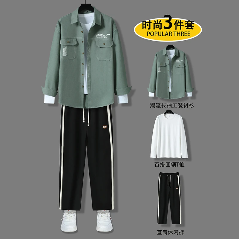 ربيع الخريف أزياء العلامة التجارية المطبوعة الرجال سترة سترة وسراويل 3 قطع مجموعة الوقوف طوق عارضة زوجين الرياضية