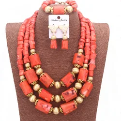 Dudo 9-20mm Coral Beads Sets Original 3 Layers For Nigerian Weddings Women