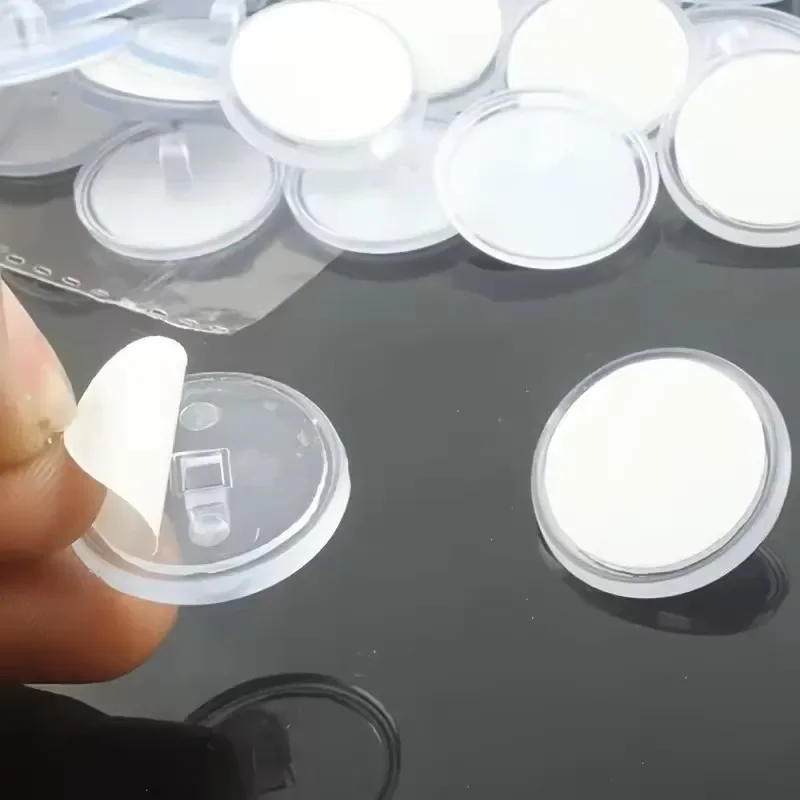 50 Pcs Mini Transparent Ceiling Hooks - Easy to Install, Self-Adhesive and Traceless for DIY Decorations, Parties, Christmas