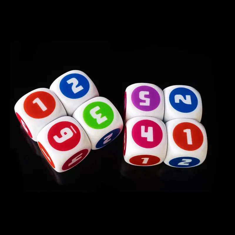 10 PCS Colorful DigitaDice Creative Design Funny Game Accessories