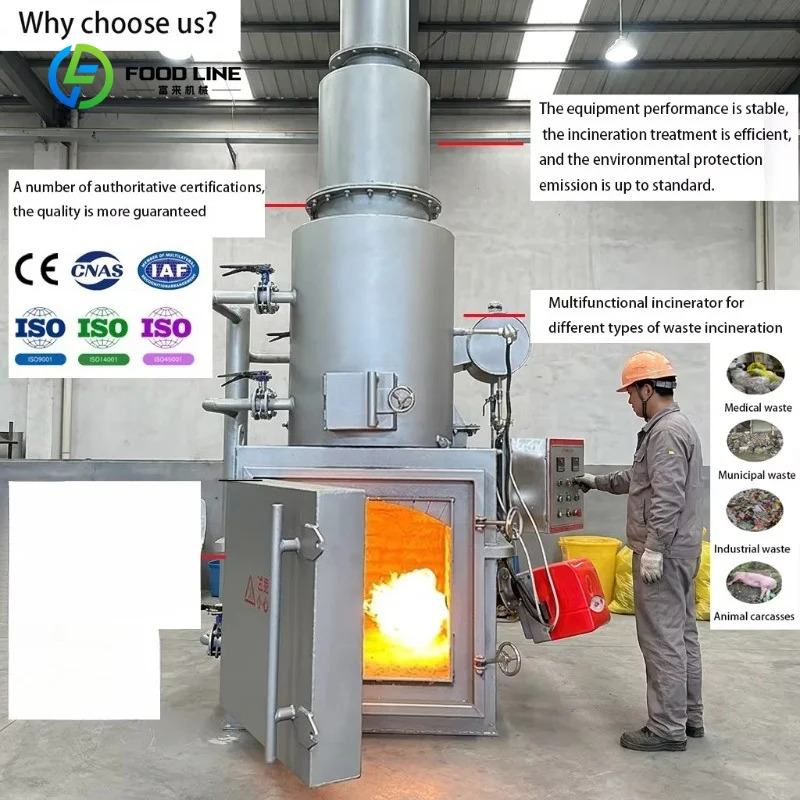 Customized Pet Cremation Oven 30kg 50kg or 100 kg Animal Pet Waste Cremation Incinerator for Sale Passed CE ISO Certification
