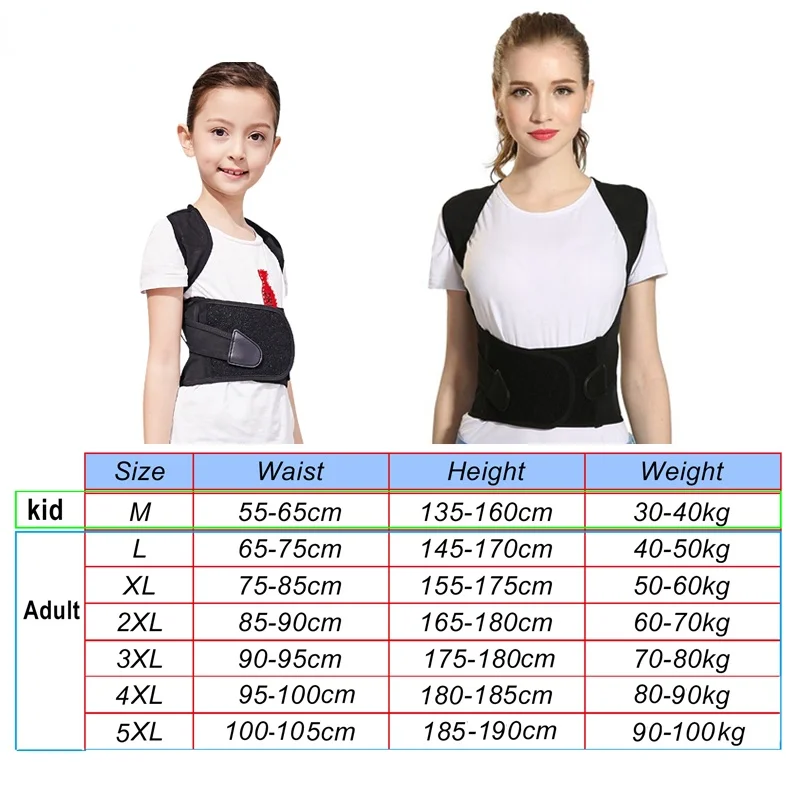 Back Posture Corrector Therapy Corset Spine Support Belt Lumbar Adjustable Back Posture Correction Bandage For Men Women Kids