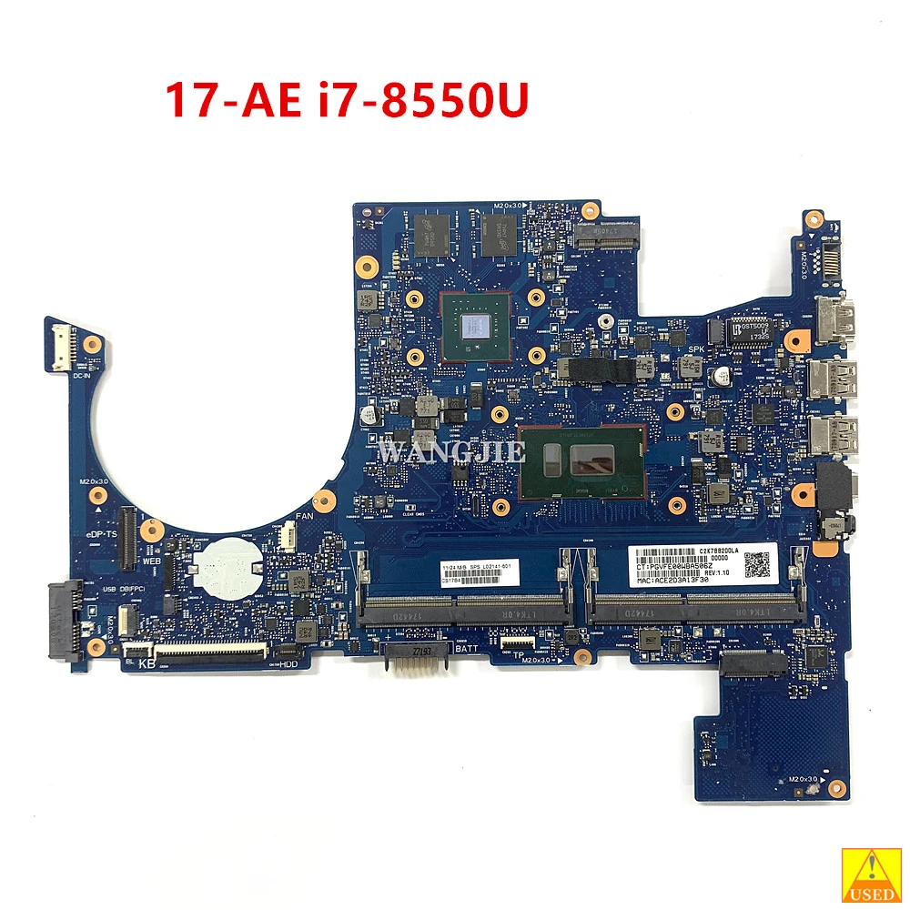 

For HP ENVY 17-AE Laptop Motherboard RANGER11 6050A2927601 i7-8550U L02141-601 L02141-001 940820-601 100% Working Perfect