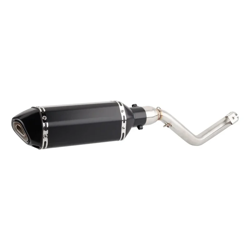 Slip‑on Motorcycle Escape Exhaust Muffler & Mid Link Pipe Fit for Keeway TX125 TX125 SM Enduro 2012‑2021