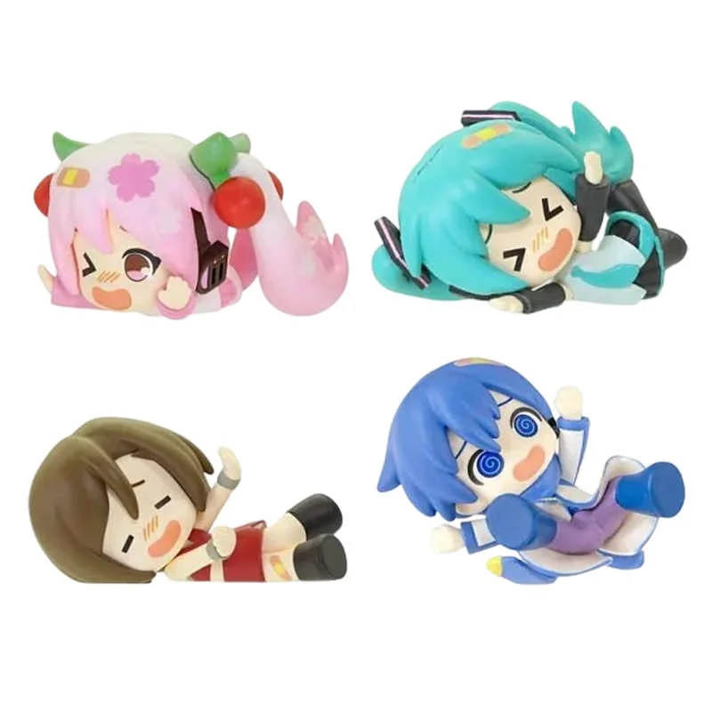

Hatsunemiku Falling Style Gashapon Vol.2 Meiko Kaito Mini Anime Figures Cute Desktop Ornament Decoration Collection Gift ﻿
