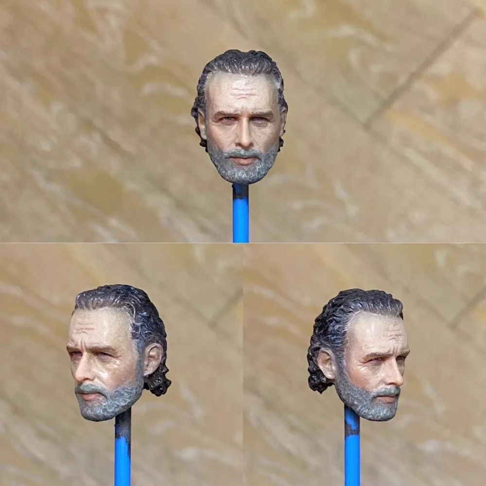 【30days Made】1/12 Scale Male Soldier Plot Spiritual Role Rick Painted Unpainted Head Sculpt For 6''Action Figure Model Fit Shf