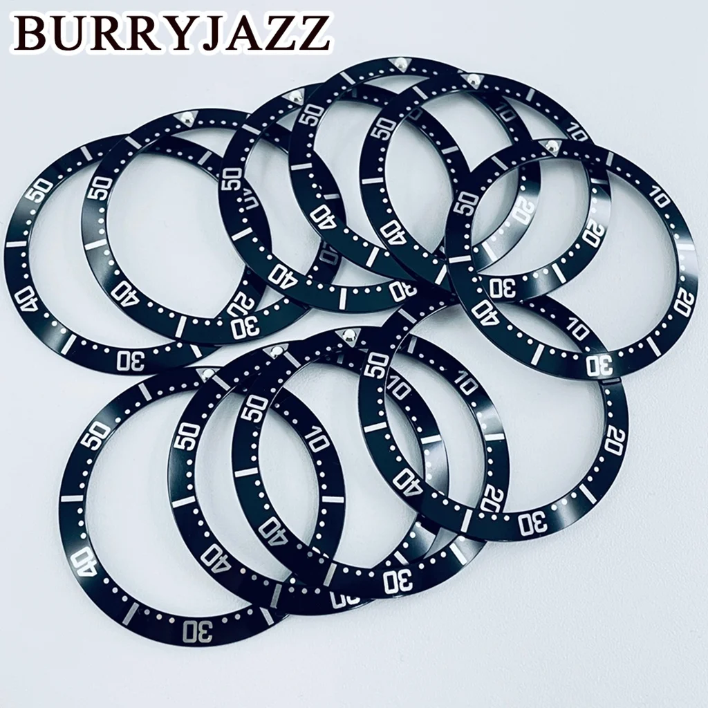 38mmx30.6mm Black Diving Aluminum Ring Watch Bezel Insert For Men's Watch Cases Replace Accessory