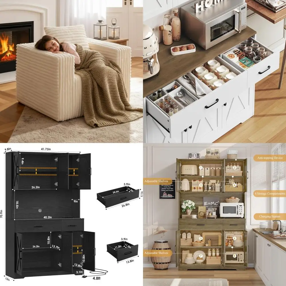 أريكة فول باج فاخرة كبيرة الحجم مع ظهر مرتفع ومساند للذراعين واسعة، مثالية للمساحات المدمجة، راحة فروي قطيفة #1