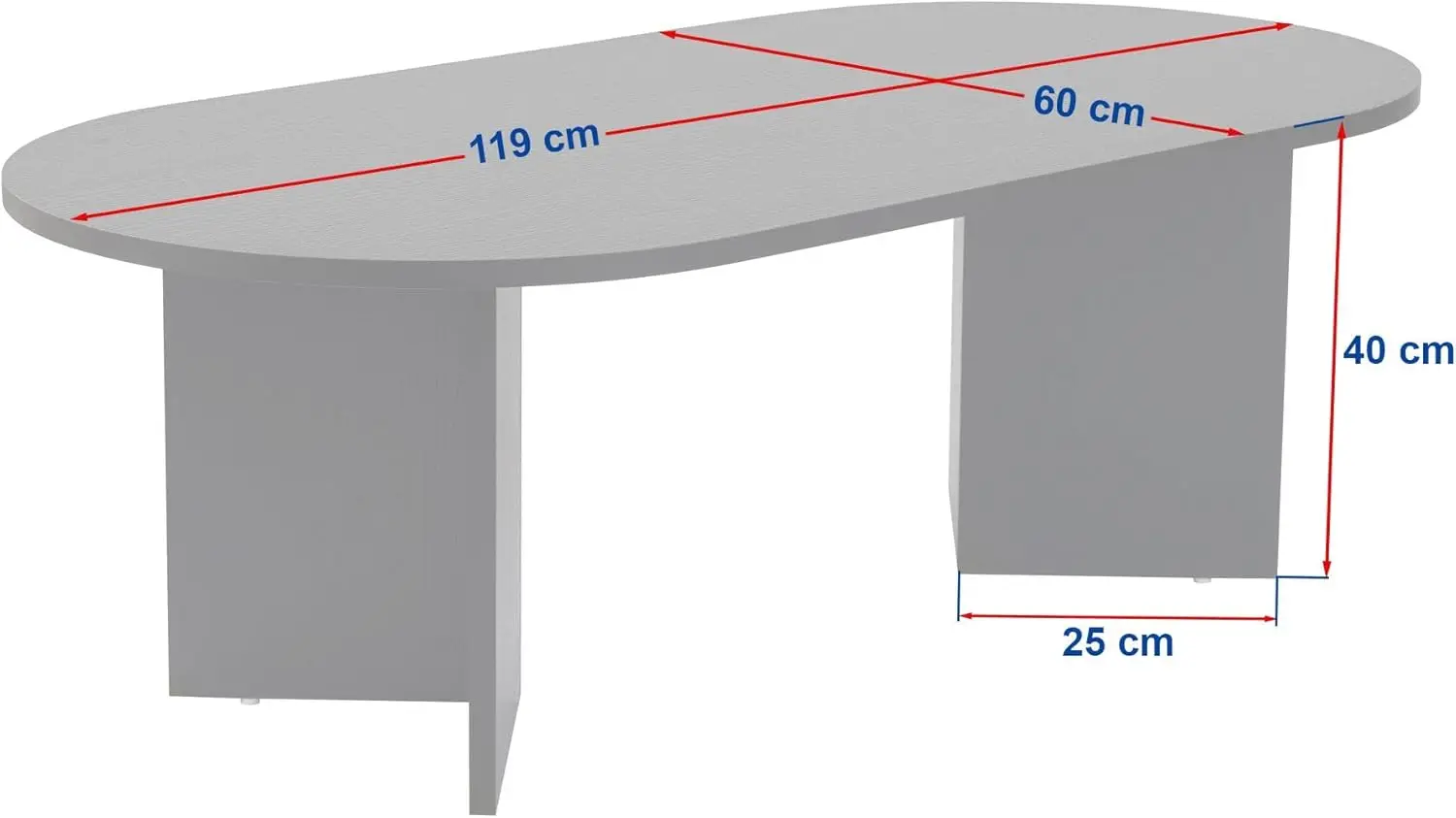 طاولة قهوة سوداء أنيقة، 119 سم × 39.8 سم × 60 سم | لوح جسيمات مطلي بالميلامين بنسبة 100%، بسمك 18 مم | التصميم الحديث لليفي #2
