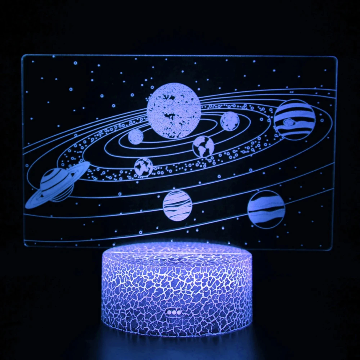 Lámpara 3D de ilusión espacial, luz nocturna, 16 colores que cambian, decoración de Control remoto, regalos de cumpleaños y Navidad