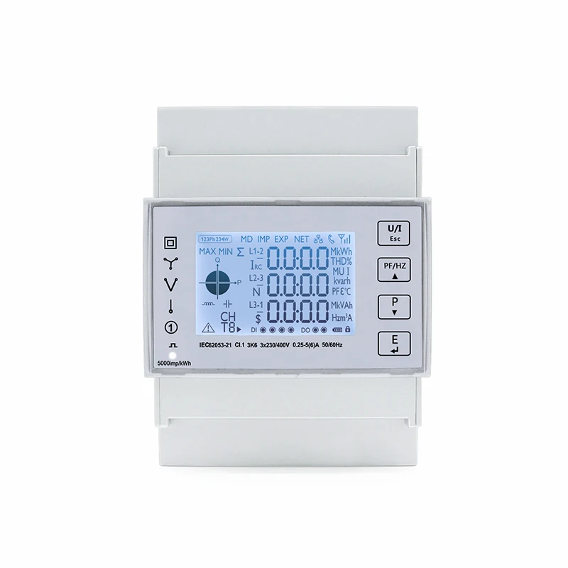 Digital Wattmeter Energy Electricity Electric Consumption Meter Voltmeter Modbus TCP With CT 100A 150A 200A