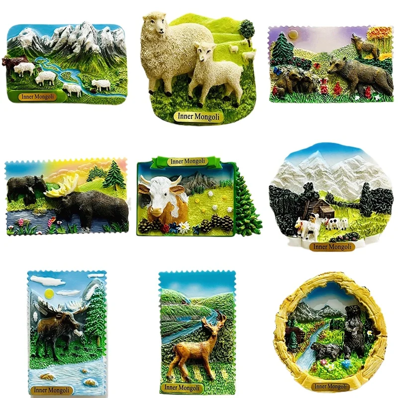 

China Tibet Inner Mongolia Fridge Magnet Message Board Decorative Travel Souvenir Refrigerator Sticker Home Kitchen Decor Gift
