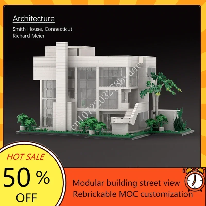 

2859PCS Smith House of Richard Meier Modular MOC Creative street view Model Building Blocks Education Assembly Model Toys Gifts