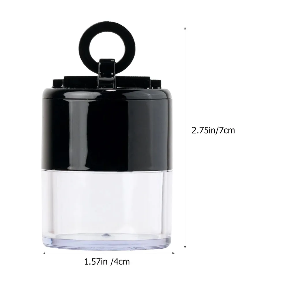 2Pcs Mushroom Loose Powder Boxes Empty Portable Refillable Compact Makeup Powder Container with Puff Travel Essential