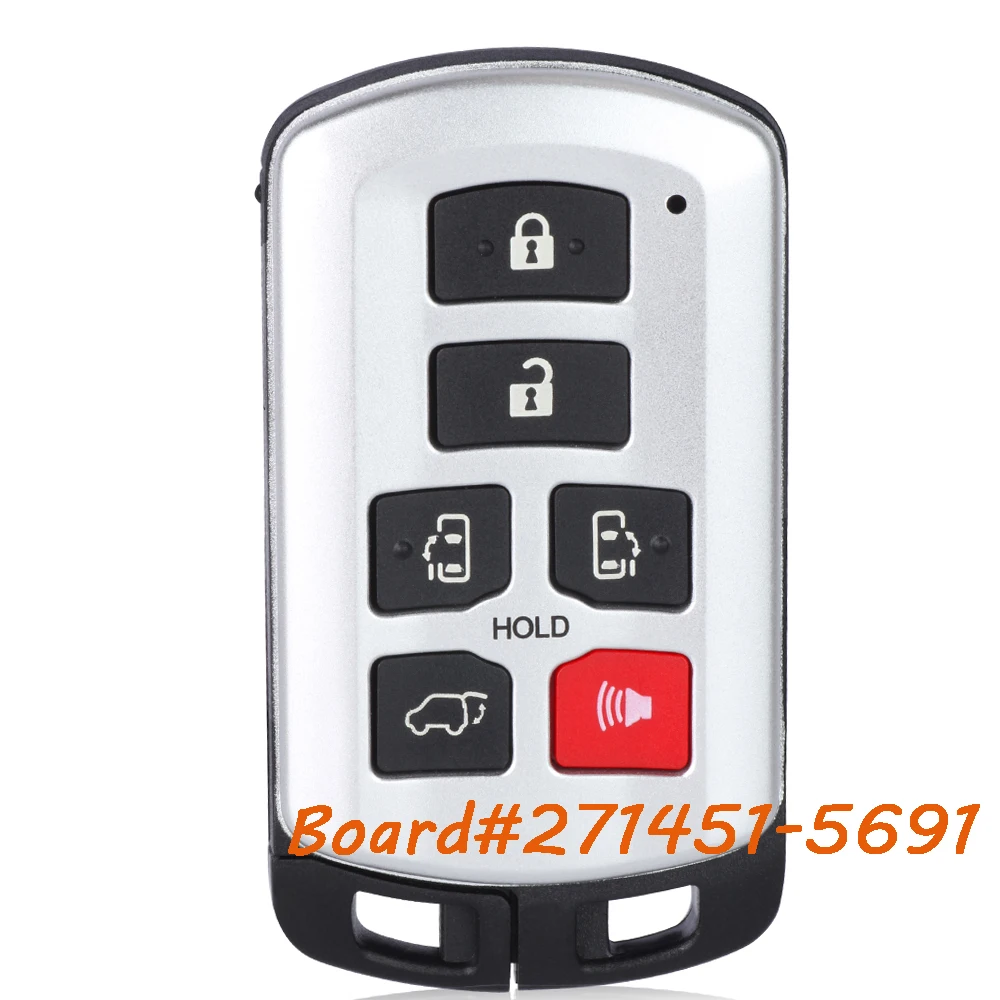 

KEYECU 271451-5691 Умный дистанционный брелок без ключа для Toyota Sienna 2011 2012 2013 2014 2015 2016 2017 2018 2019 2020 HYQ14ADR