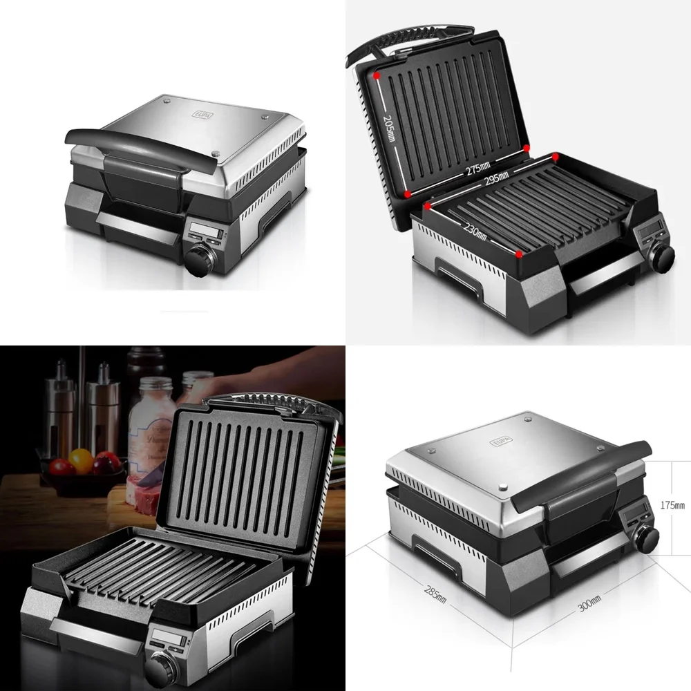Fully Automatic Frying and Grilling Steak Machine for Home Commercial Kitchen Use Plug-in Electric Skillet for Steak Burgers