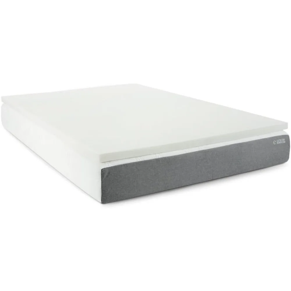 1.5 inch high-density memory foam topper - temperature-controlled supportive mattress pad