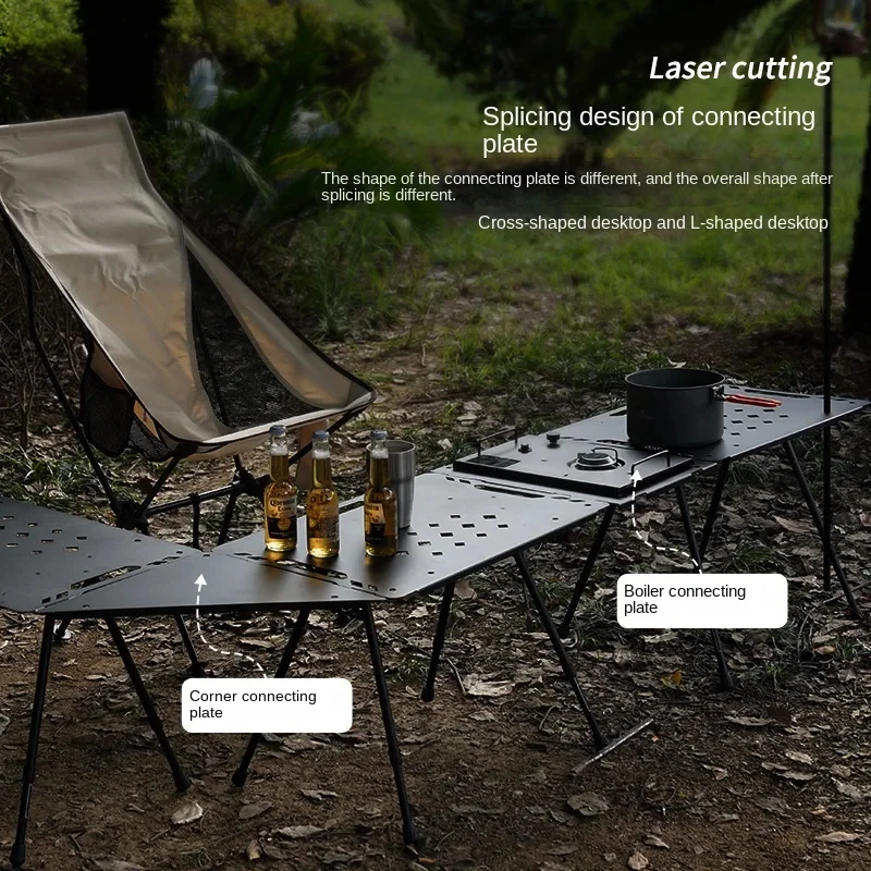 

Outdoor Folding Table IGT CampingTable Aluminum Alloy Liftable Table Lightweight Outdoor Desk Picnic Blackened Tactical Table