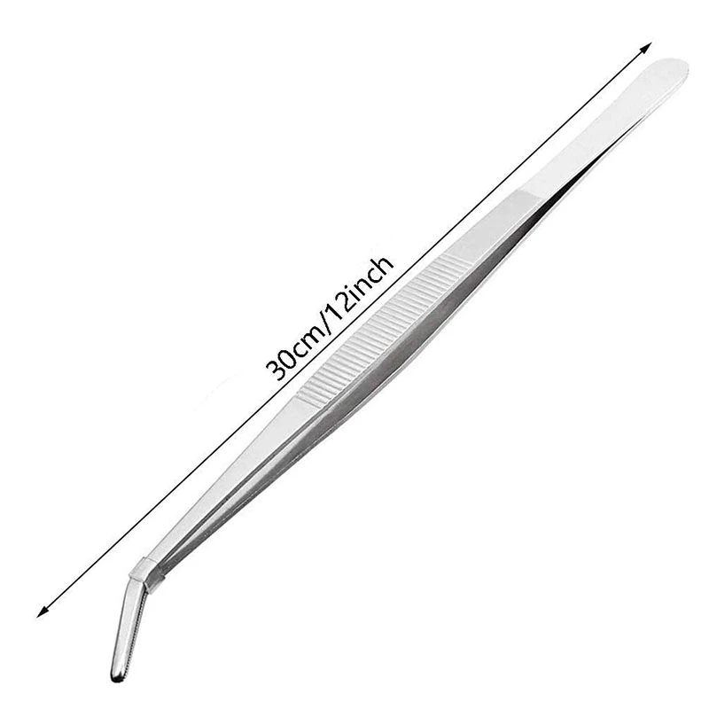 Stainless Steel Precision Kitchen Culinary Tweezer Tongs Long Tweezers Metal Tongs Chef Tweezers