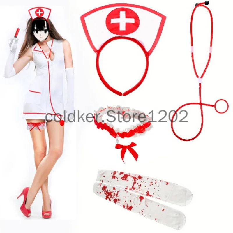 

Halloween Nurse Costume Accessory Nurse Hat Cosplay Party Supplies Cosplay Accessories Set Set Complete Kit for Role Play