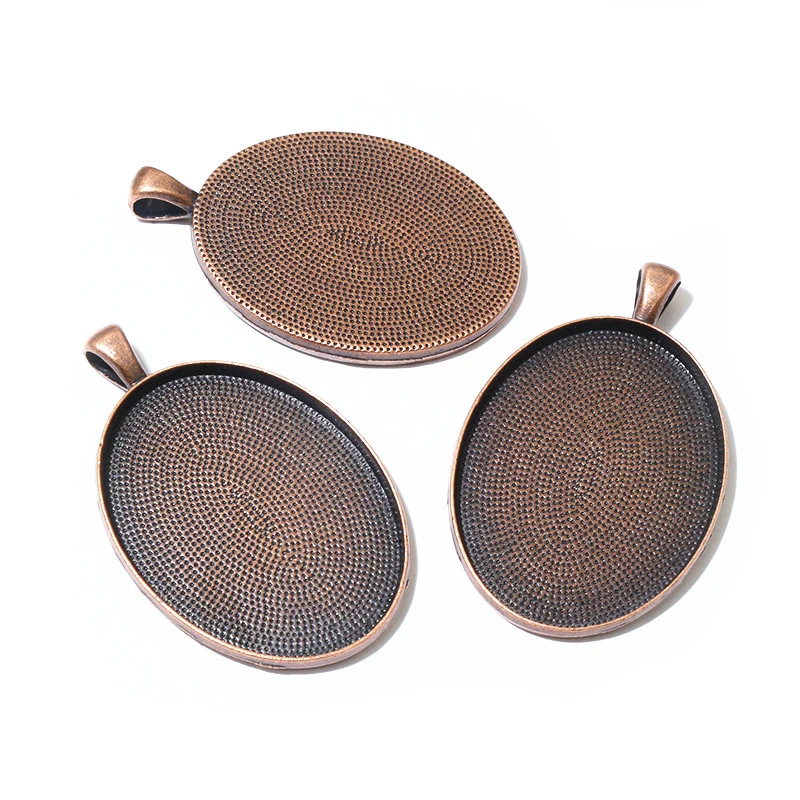 New Fashion 5pcs 30x40mm Inner Size 8 Colors Plated Simple Style Cabochon Base Setting Charms Pendant (
