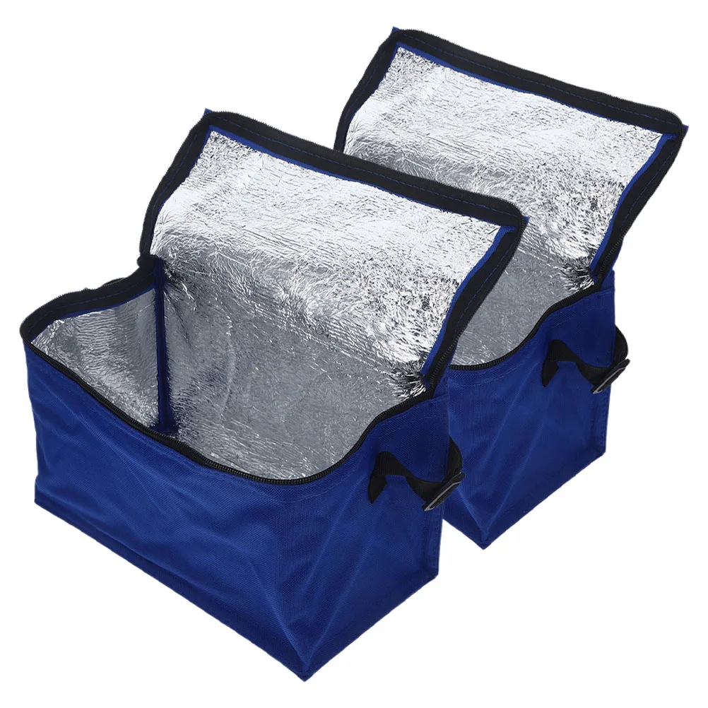 

2pcs Insulated Fresh keeping Thermal Lunch Cooler Oxford Cloth Large Red Portable Foldable Food Storage Bag for for Travel