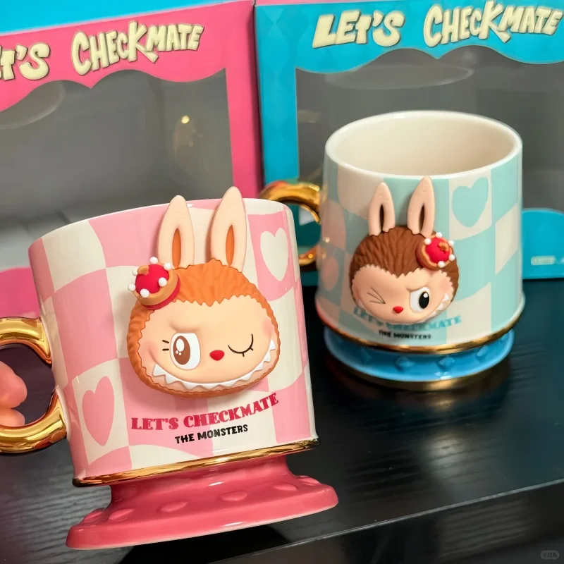 

Genuine Labubu The Monsters Chess Adventure Series Water Cup Surrounding Office Coffee Milk Couple Ceramic Mugs Toy Gifts