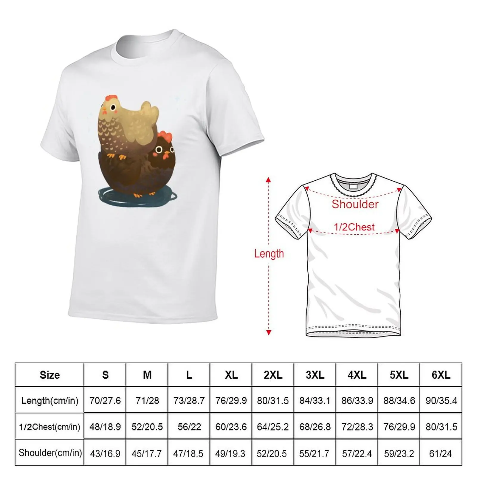 chubby chickens T-Shirt Big Size Daily Wear T-Shirt
