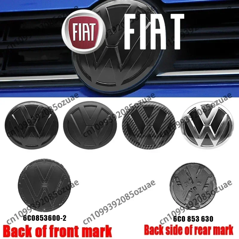 

1Pcs 121mm 119mm ABS Car Front Logo Grille Badge Trunk Badge Sticker For Volkswagen Polo 6 2014-2018 Car Replacement Accessories