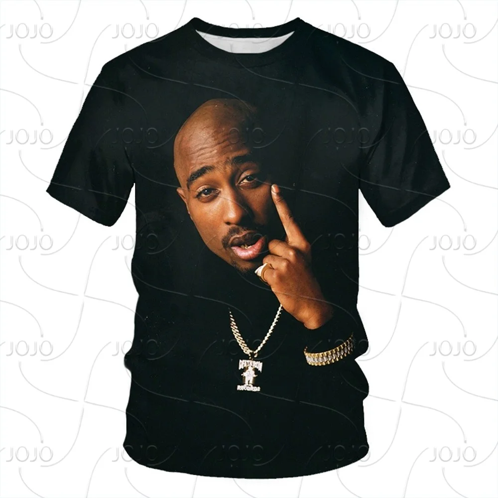 

West Coast Oldschool Hip-hop T-shirt, Rapper 2pac Commemorative T-shirt, Quick-dry and Breathable Jersey for Gangster